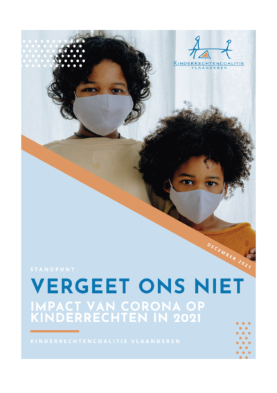 Cover nieuw standpunt vergeet ons niet