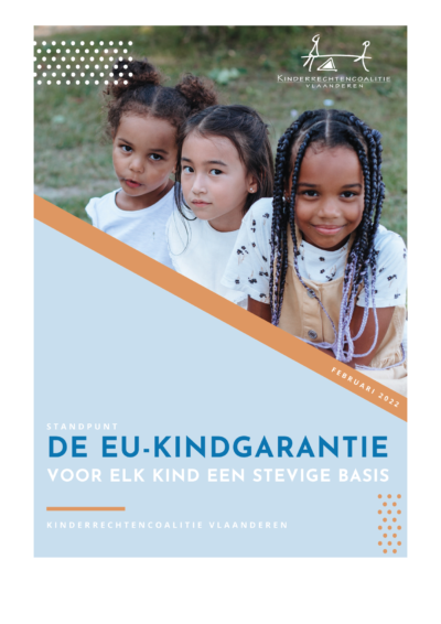 Cover standpunt EU-Kindgarantie: voor elk kind een stevige basis